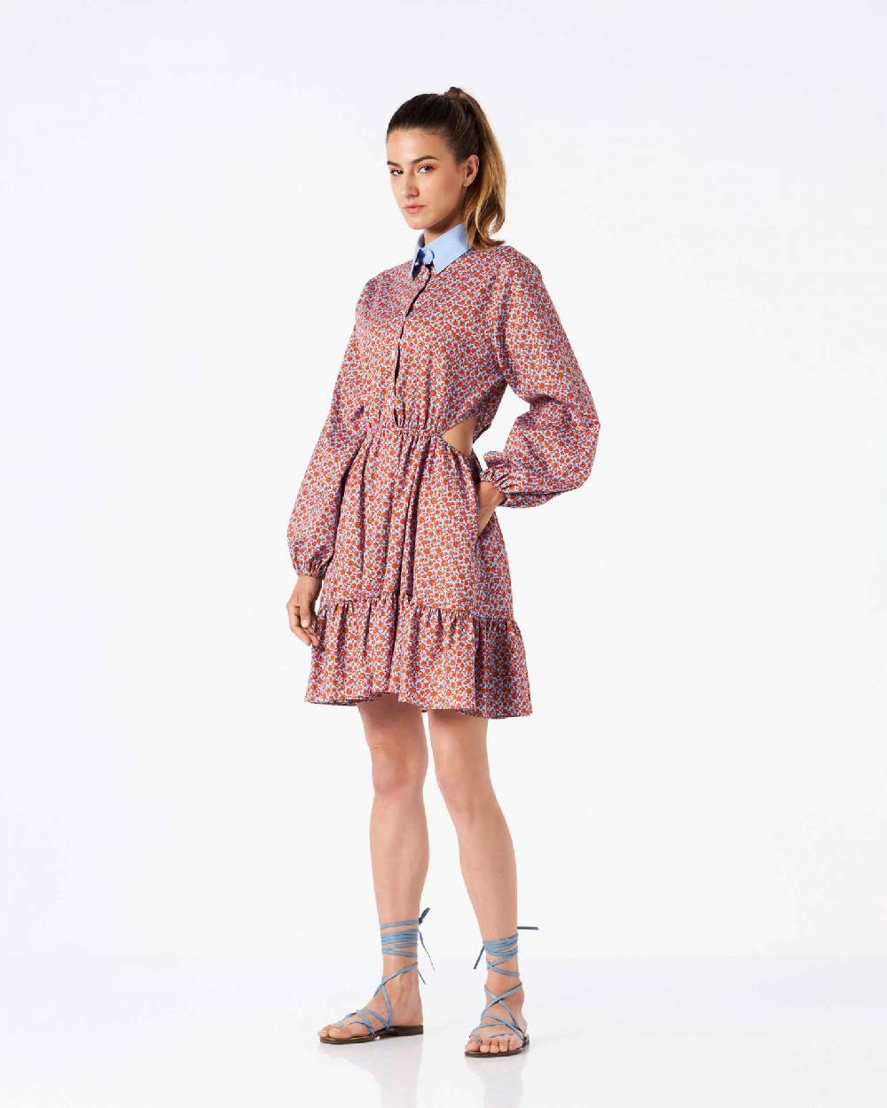 Le Twins Ischia Corto Fiorellino Celeste