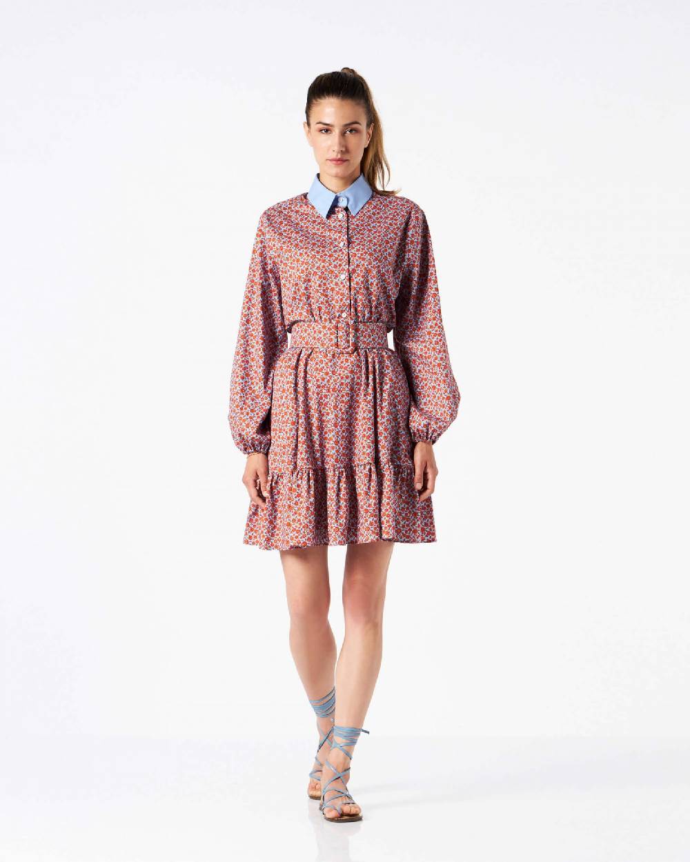 Le Twins Ischia Corto Fiorellino Celeste