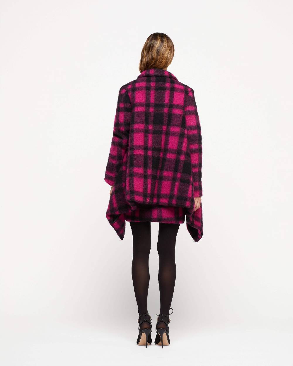 Le Twins Mantella Trieste – Quadri Fucsia E Nero