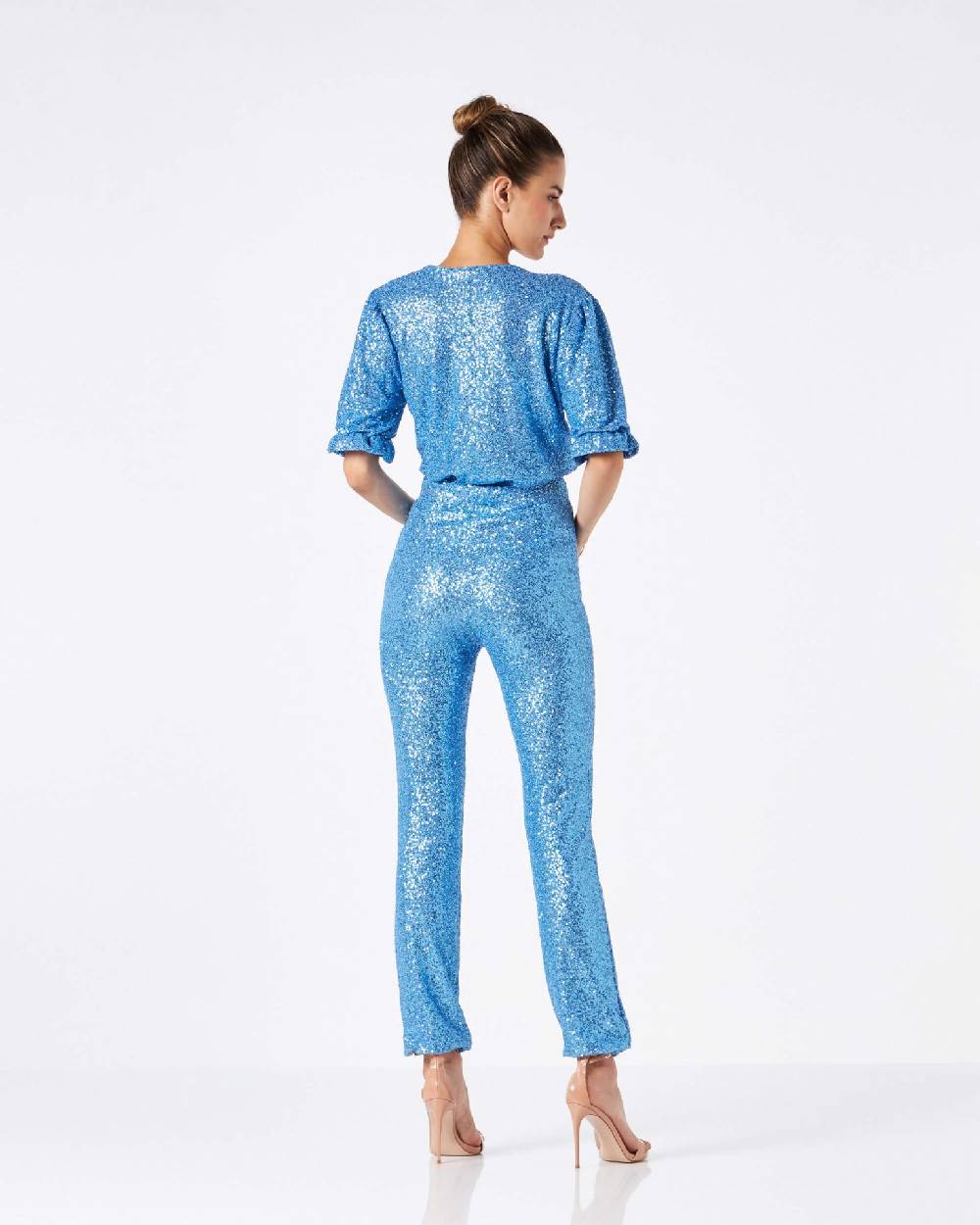 Le Twins Matilde Incrocio Paillettes Celeste