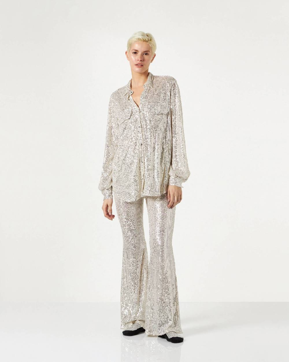 Le Twins Moni Paillettes Argento