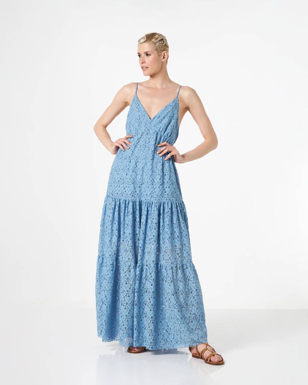 Le Twins Ostuni Pizzo Lurex Celeste