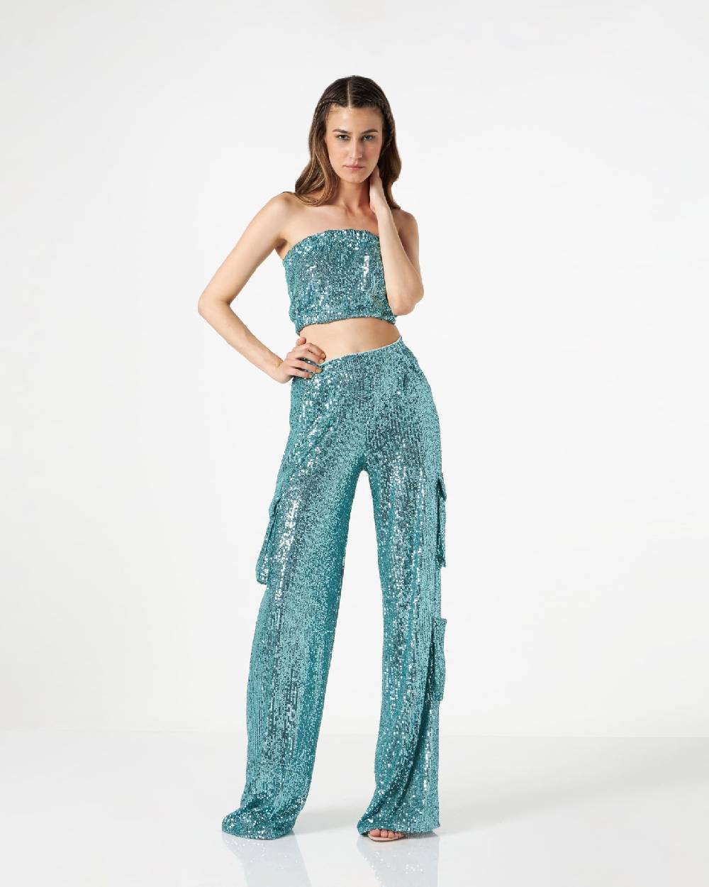 Le Twins Pamela Paillettes Turchese