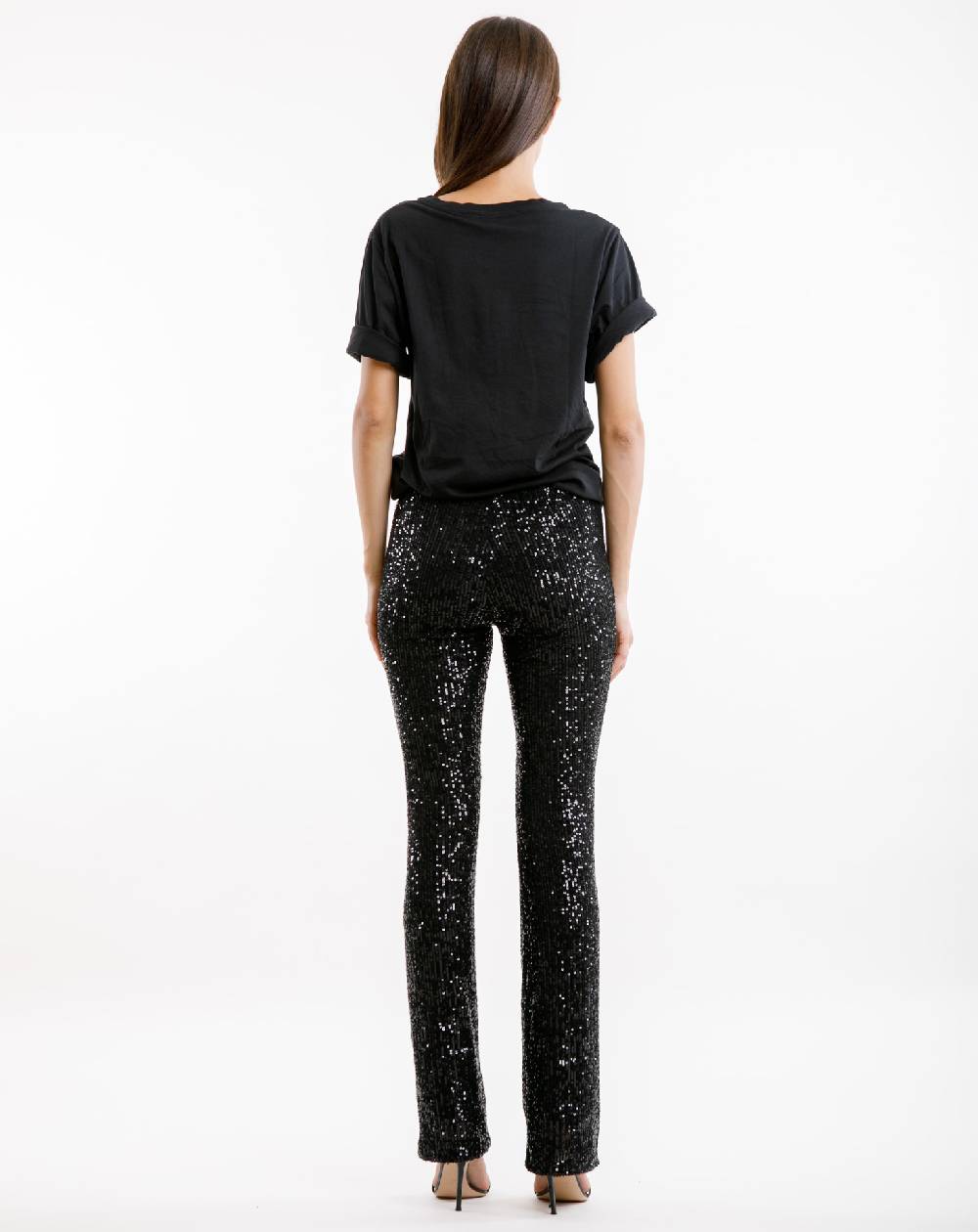 Le Twins Pantalone Raffaella – Paillettes Nero