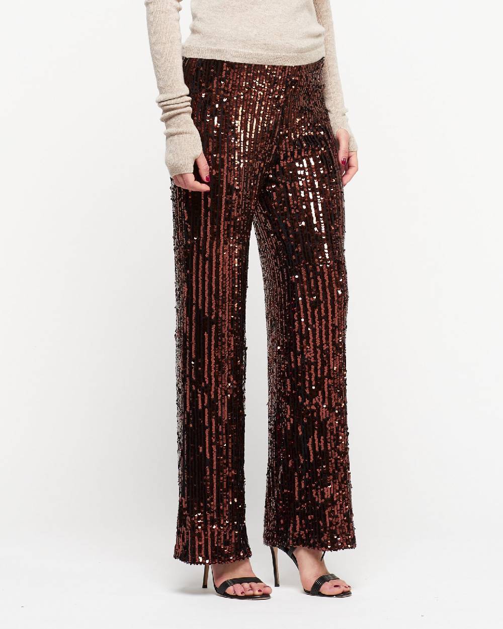 Le Twins Pantalone Raffy – Paillettes Bronzo
