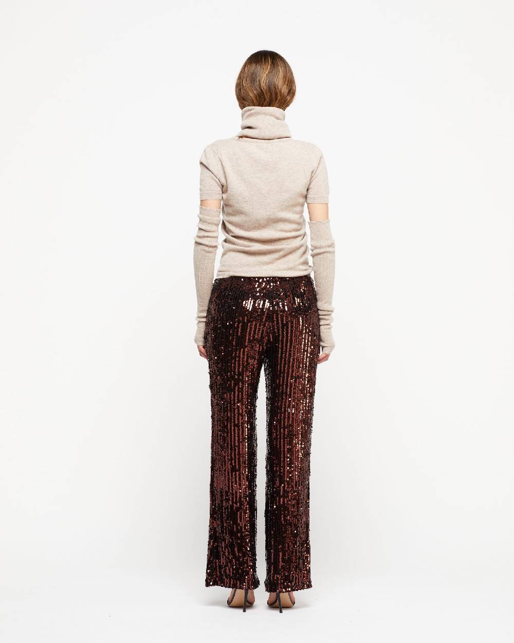 Le Twins Pantalone Raffy – Paillettes Bronzo