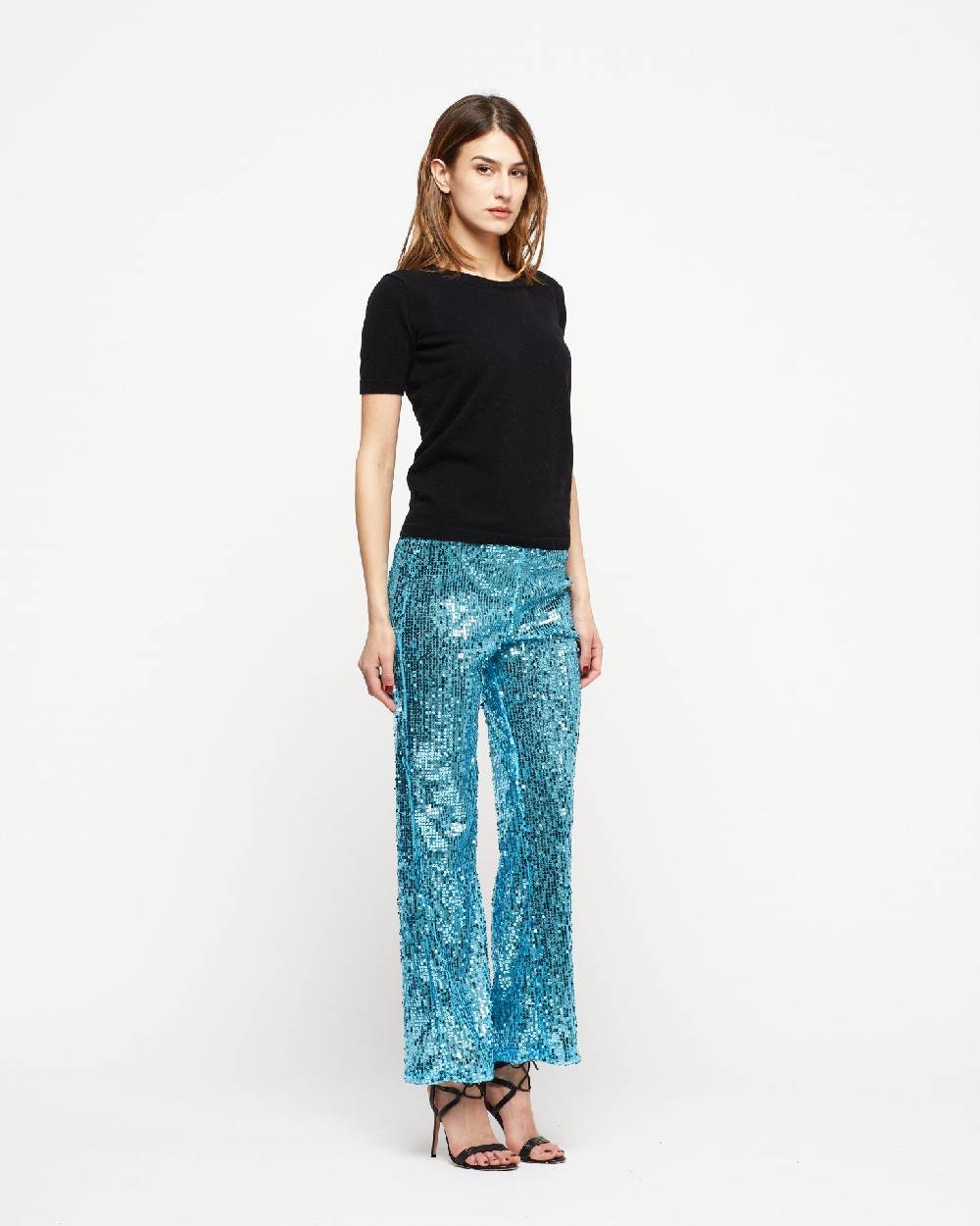Le Twins Pantalone Raffy – Paillettes Celeste