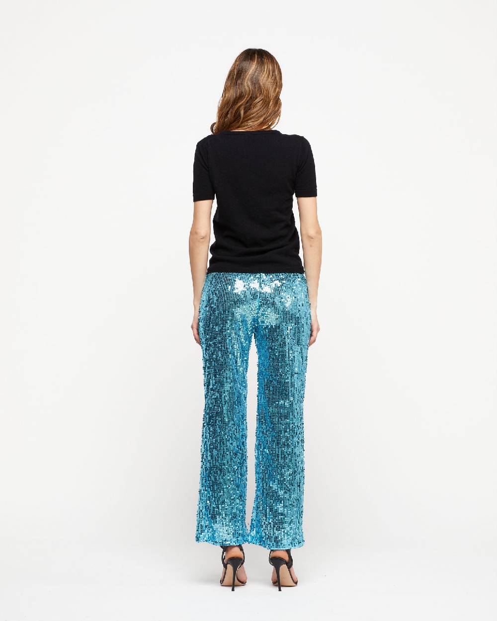 Le Twins Pantalone Raffy – Paillettes Celeste