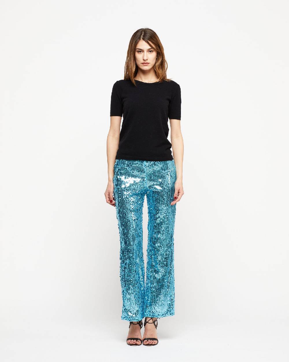 Le Twins Pantalone Raffy – Paillettes Celeste
