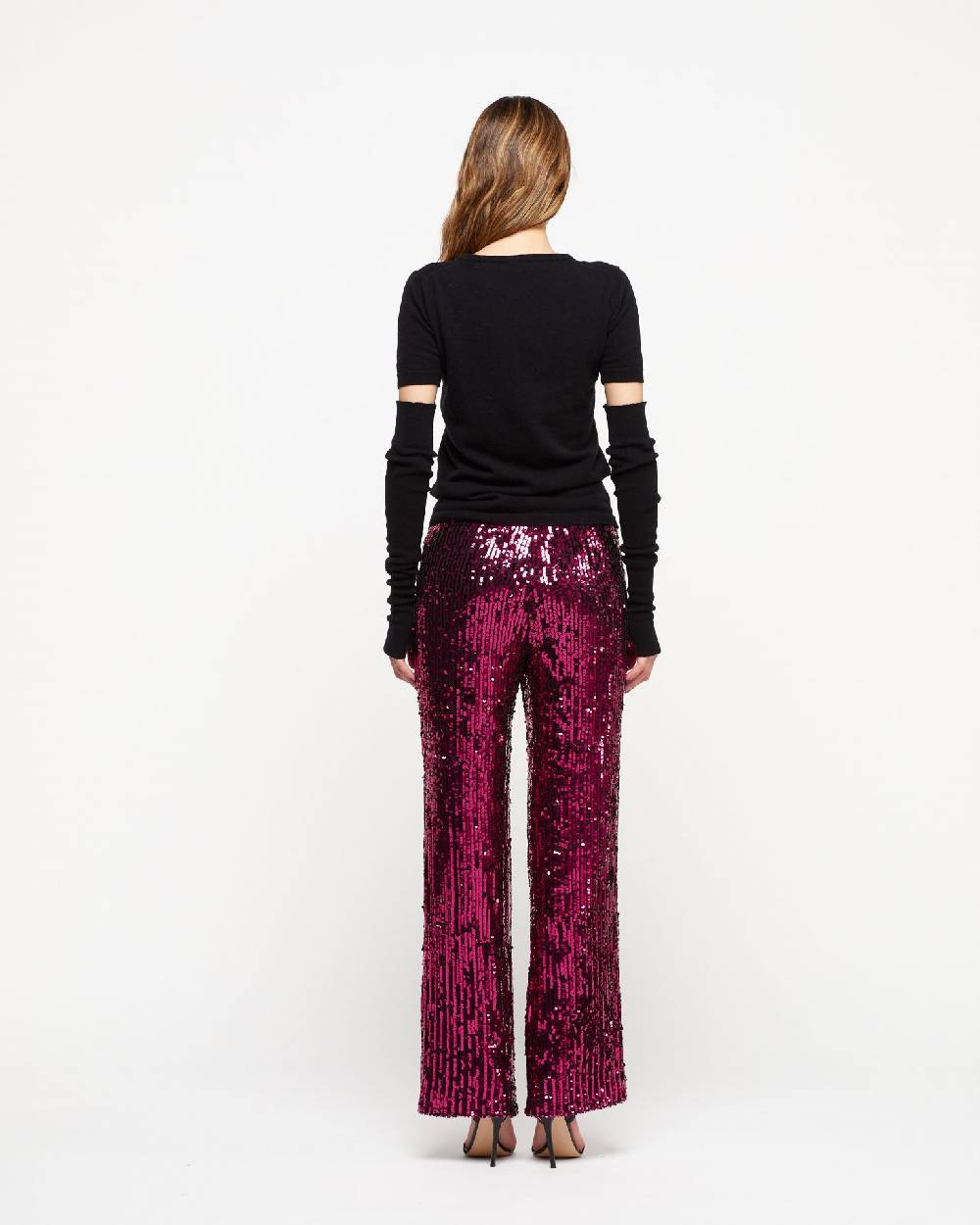 Le Twins Pantalone Raffy- Paillettes Fucsia