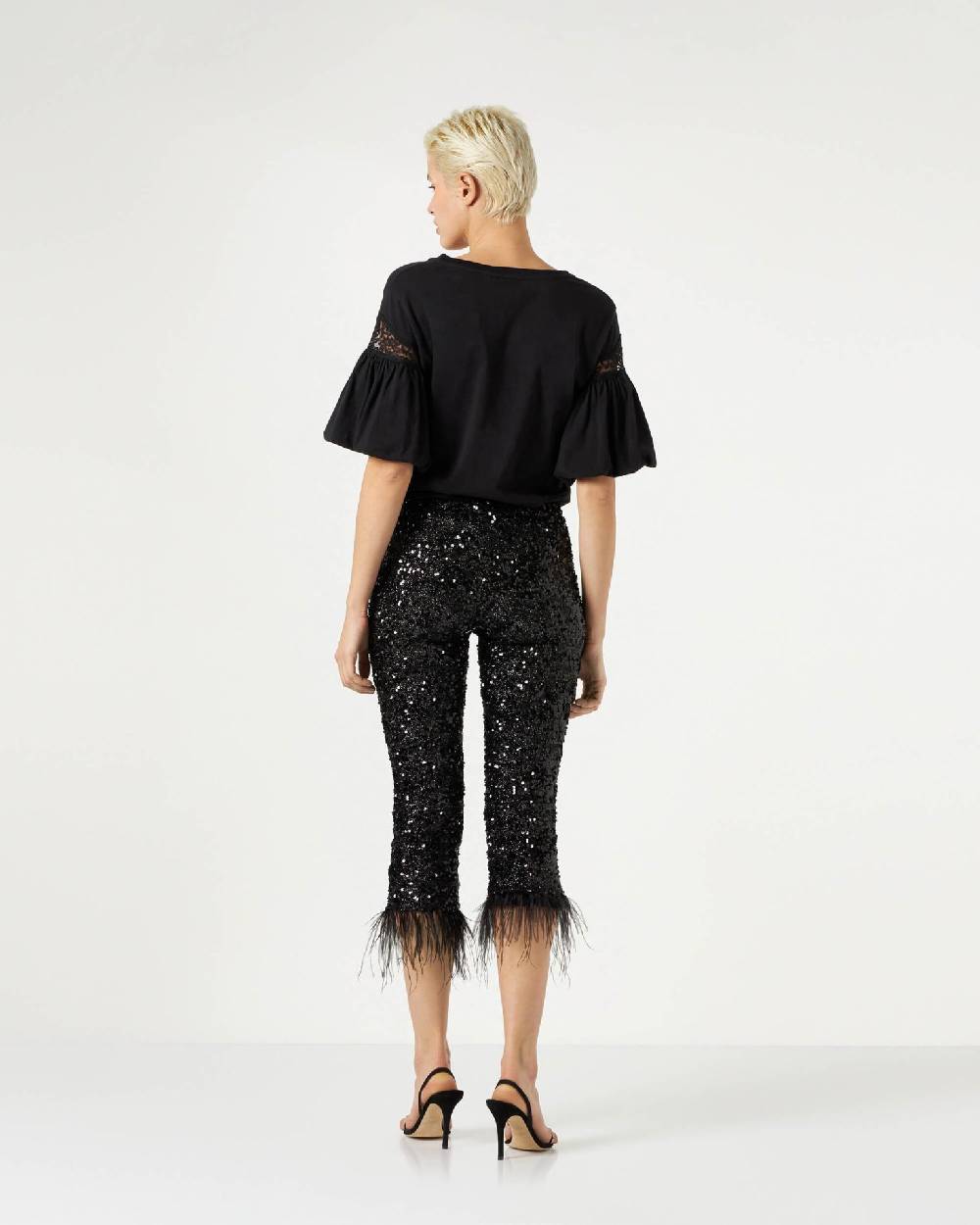 Le Twins Savy Paillettes Lurex Nero