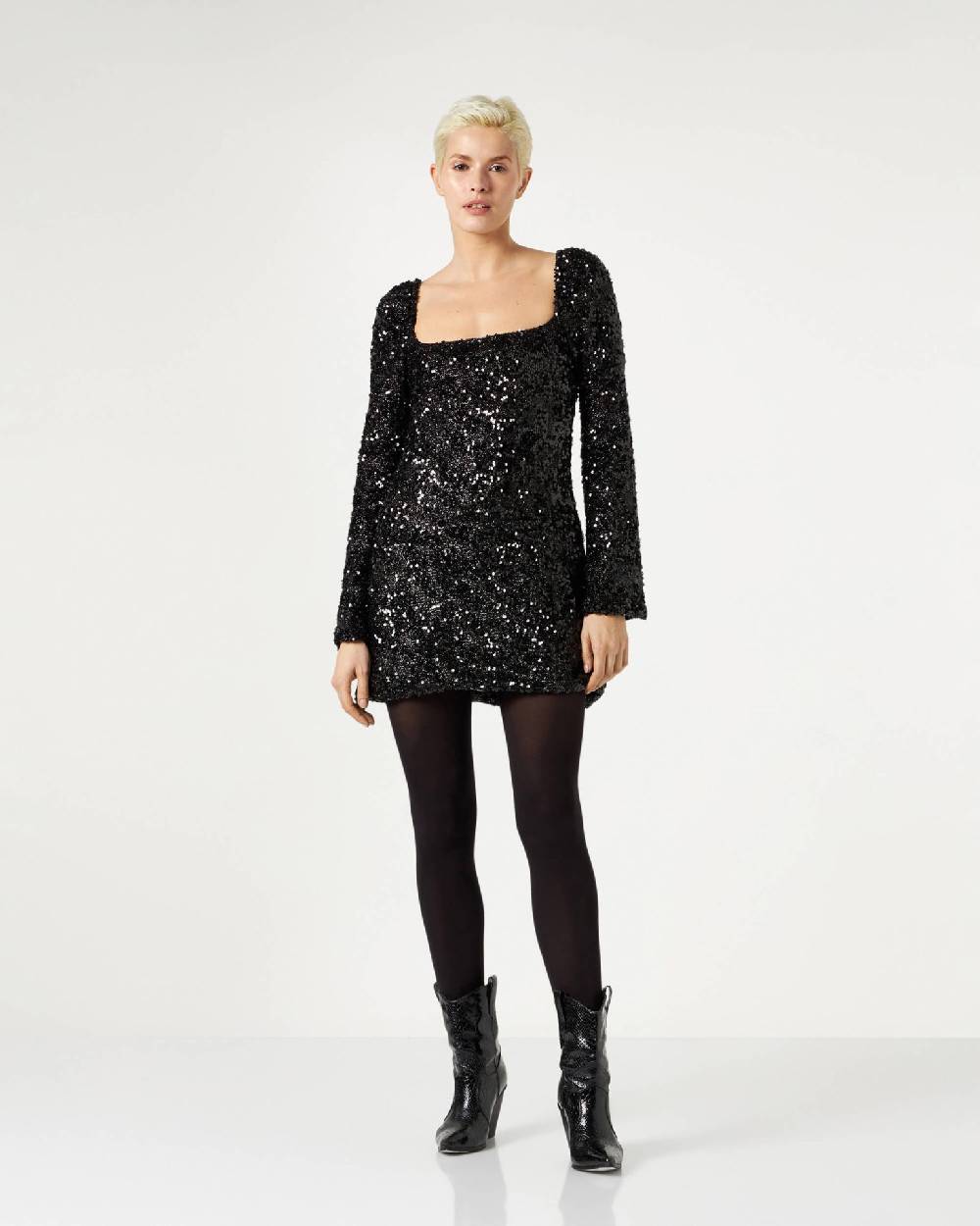 Le Twins Simo Paillettes Lurex Nero