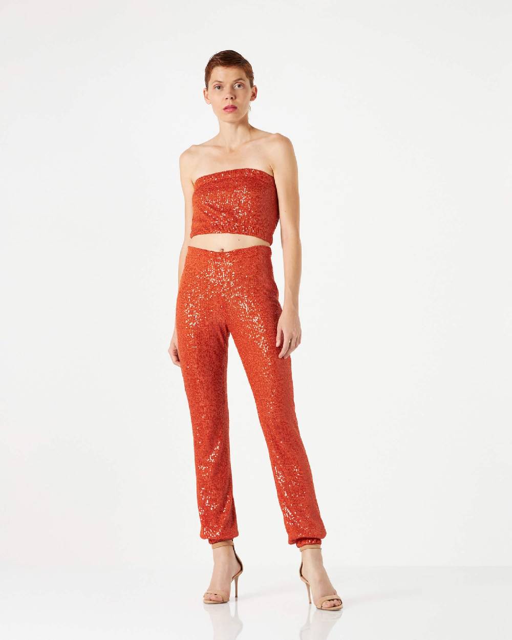 Le Twins Viola Paillettes Arancio