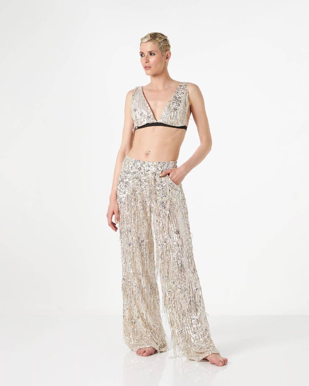 Le Twins Virgy Paillettes Argento