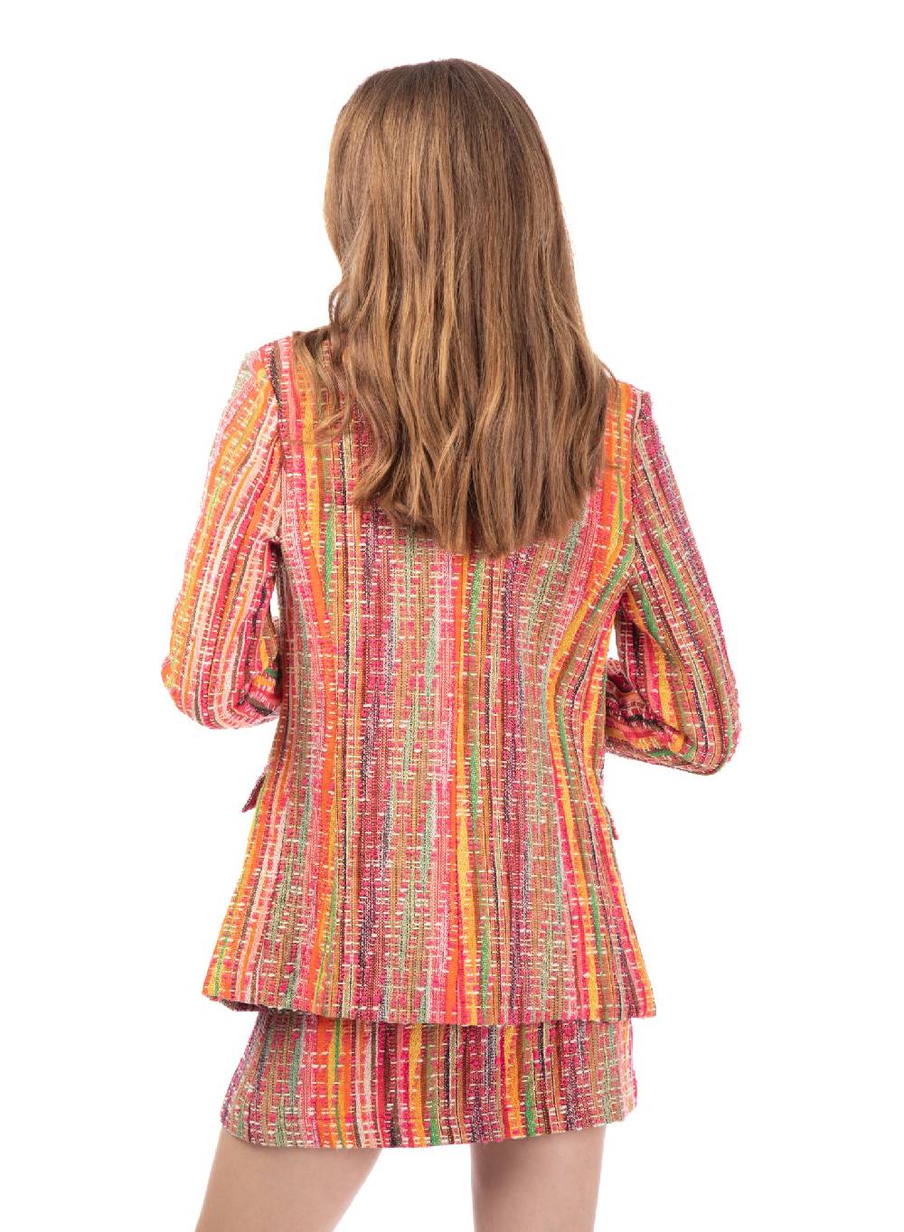 Le Volière Blazer In Tweed Multicolor