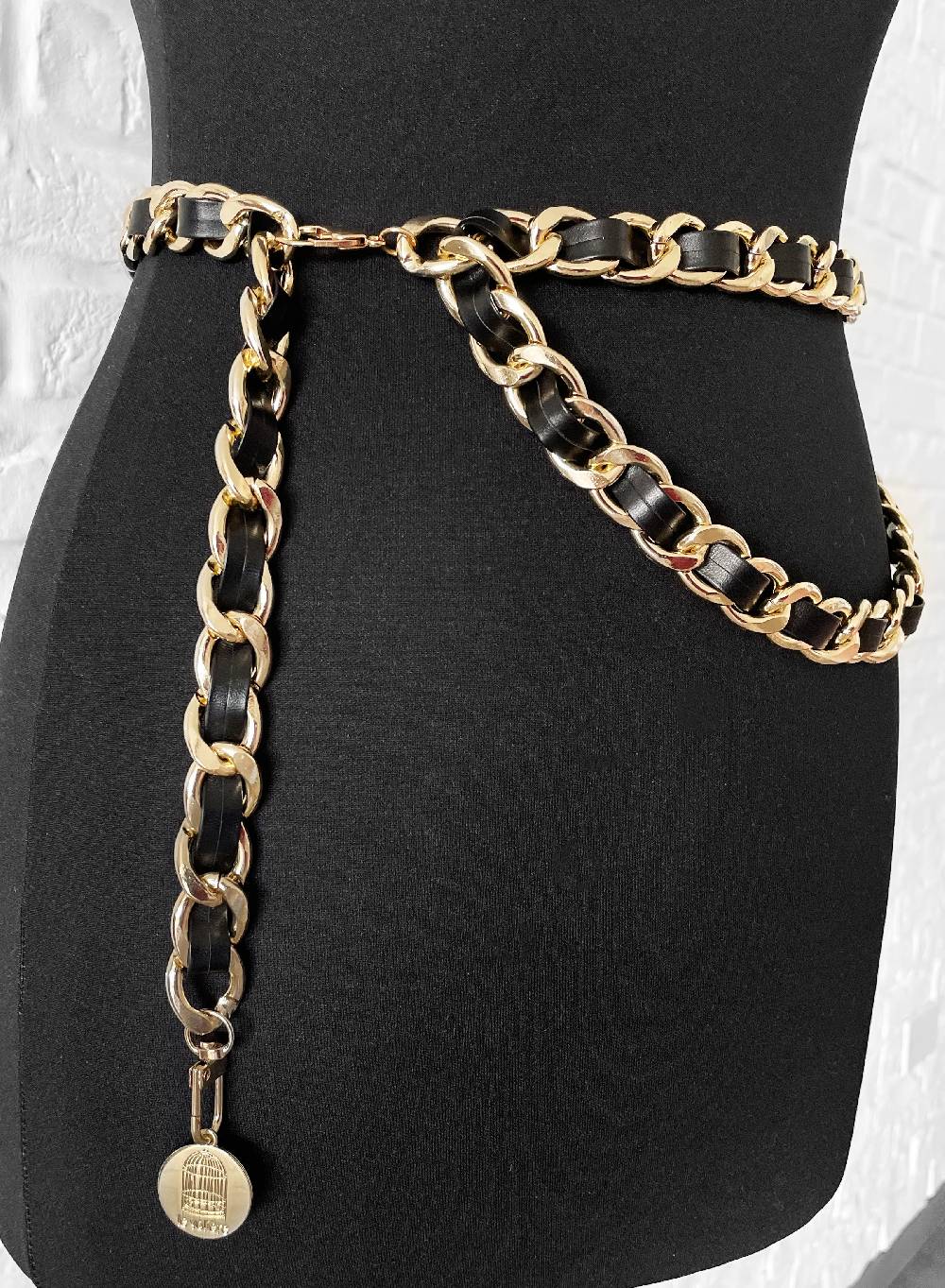 Le Volière Cintura A Catena Oro E Nera