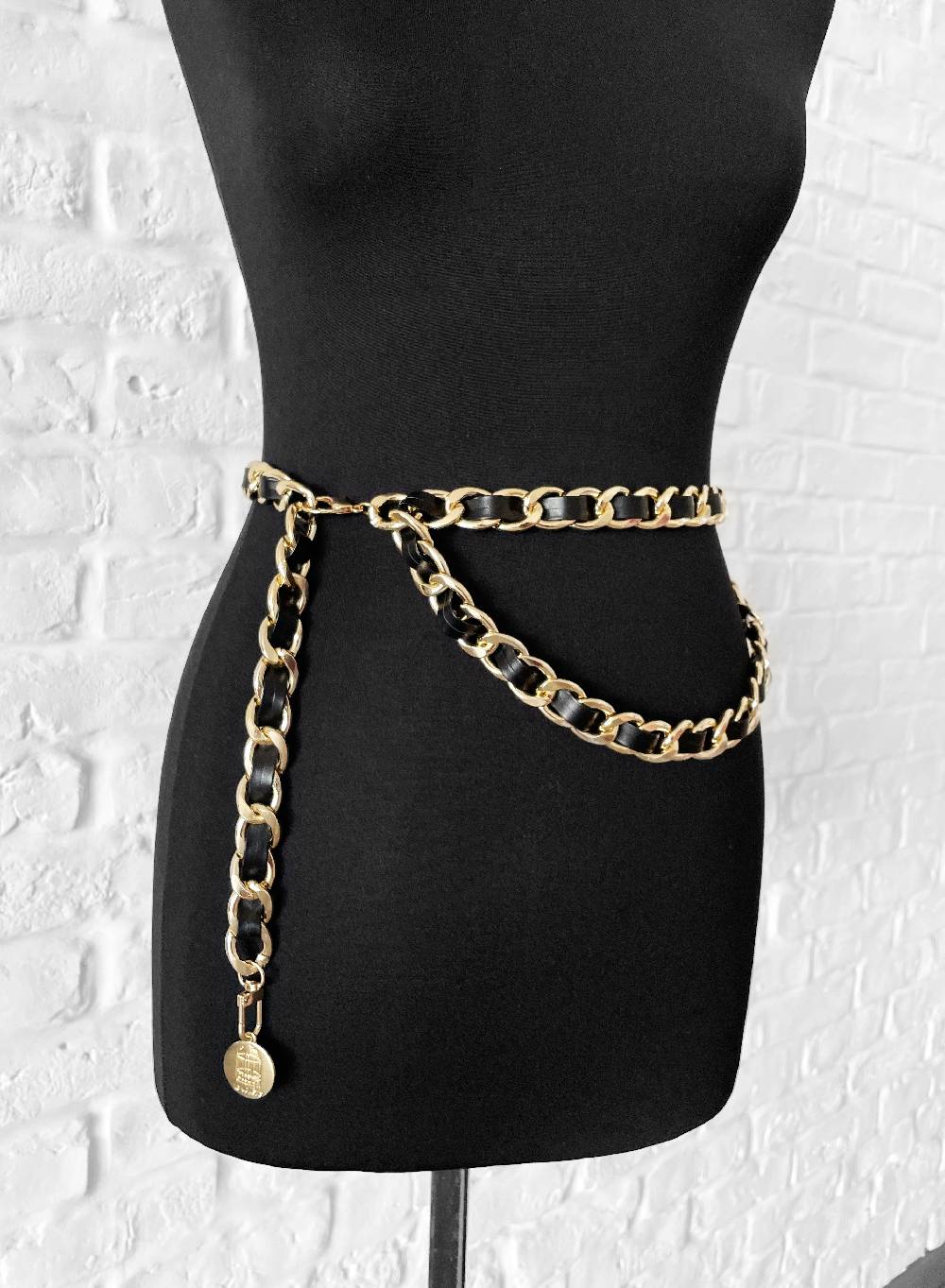 Le Volière Cintura A Catena Oro E Nera