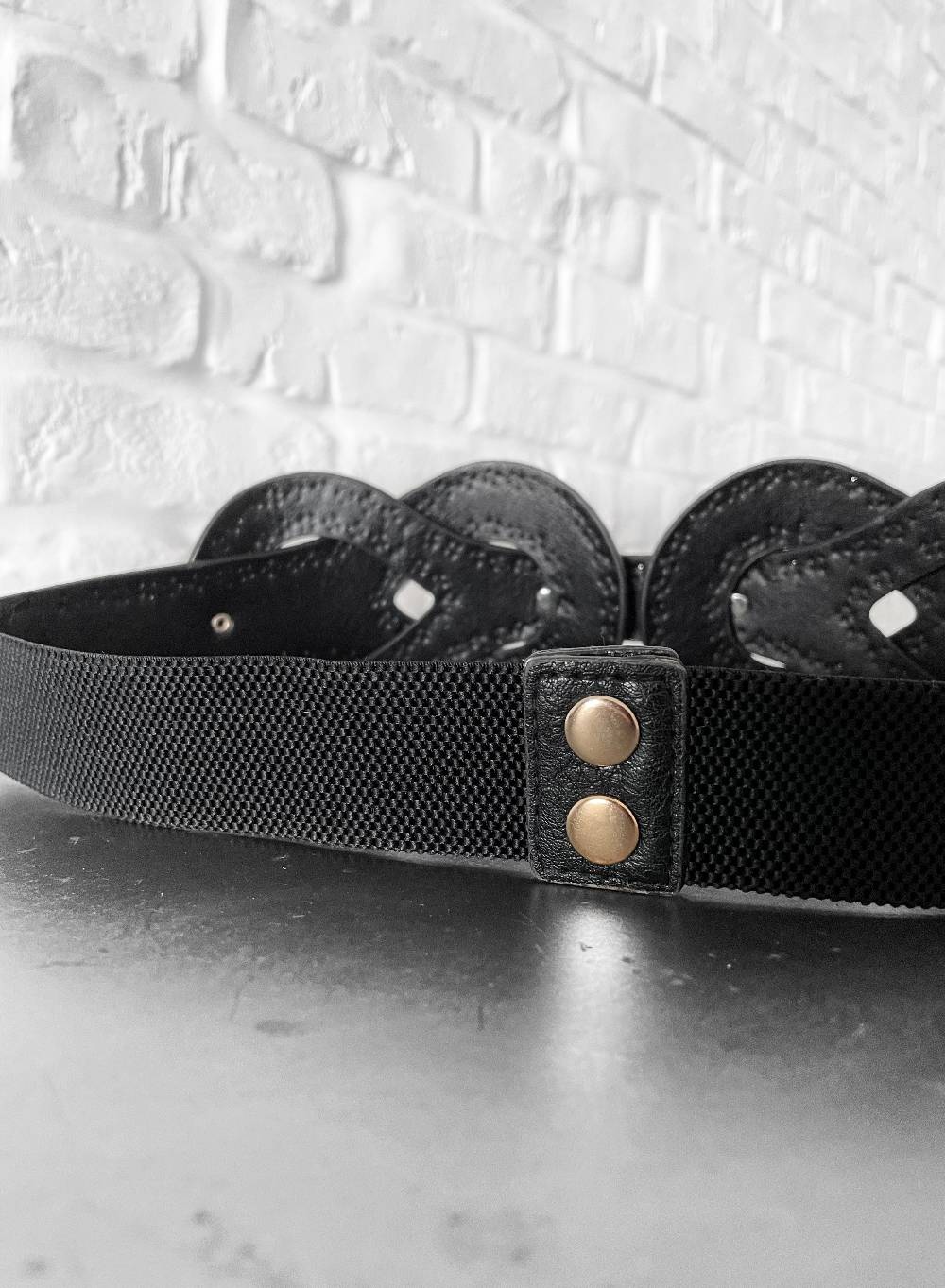 Le Volière Cintura In Ecopelle Con Borchie Oro