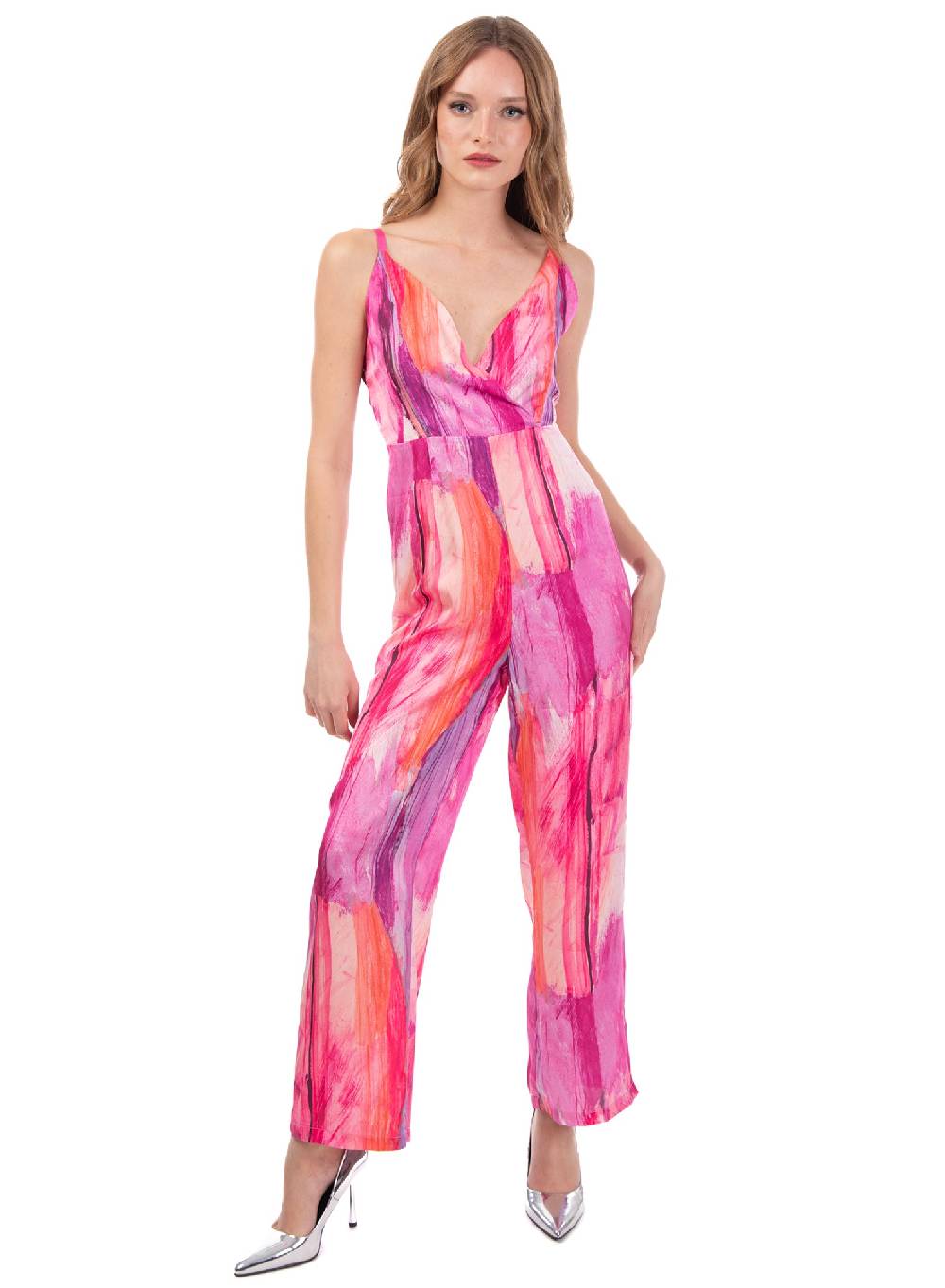 Le Volière Jumpsuit In Fantasia Fucsia