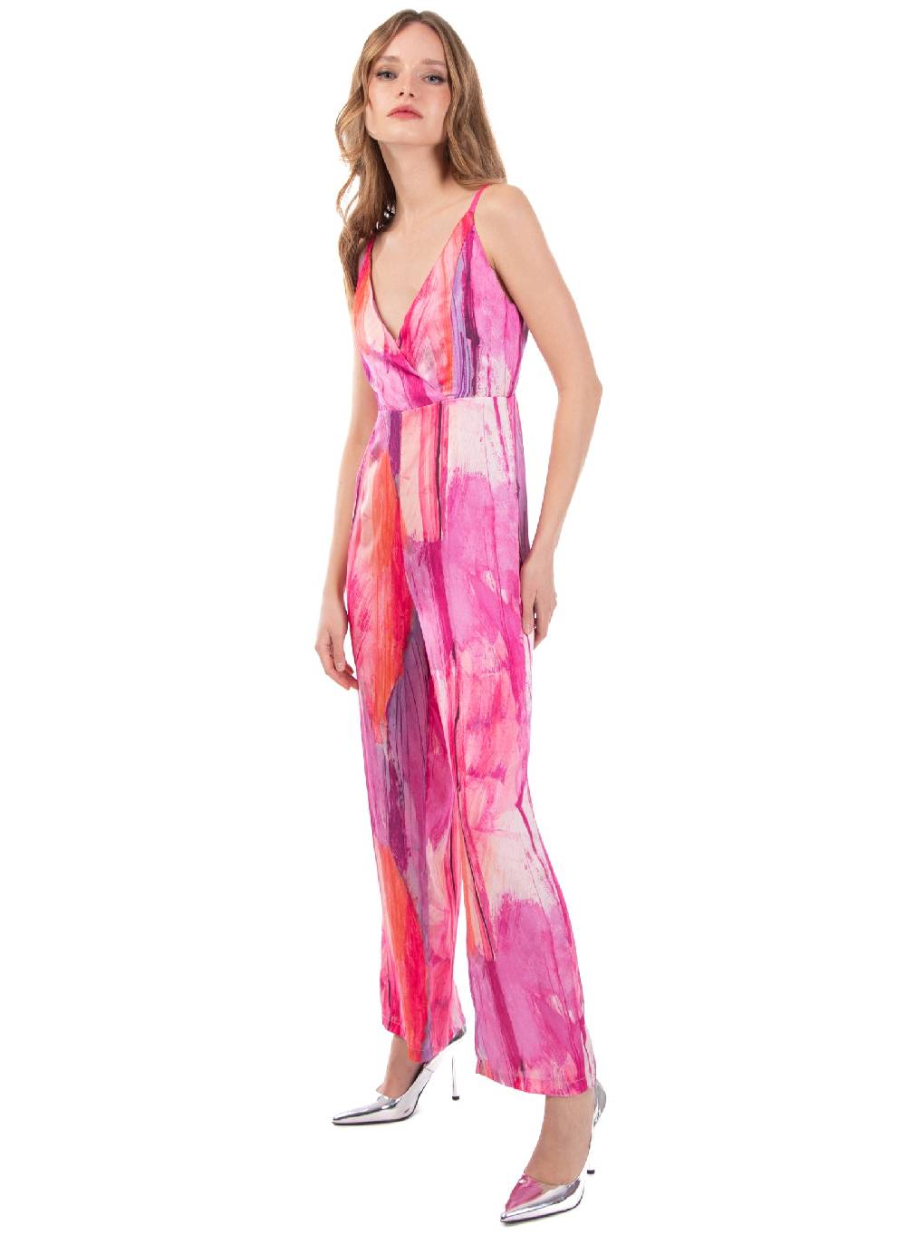 Le Volière Jumpsuit In Fantasia Fucsia