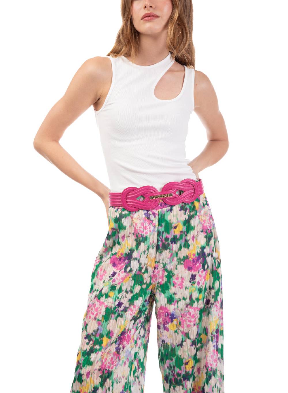 Le Volière Pantalone Ampio Floreale