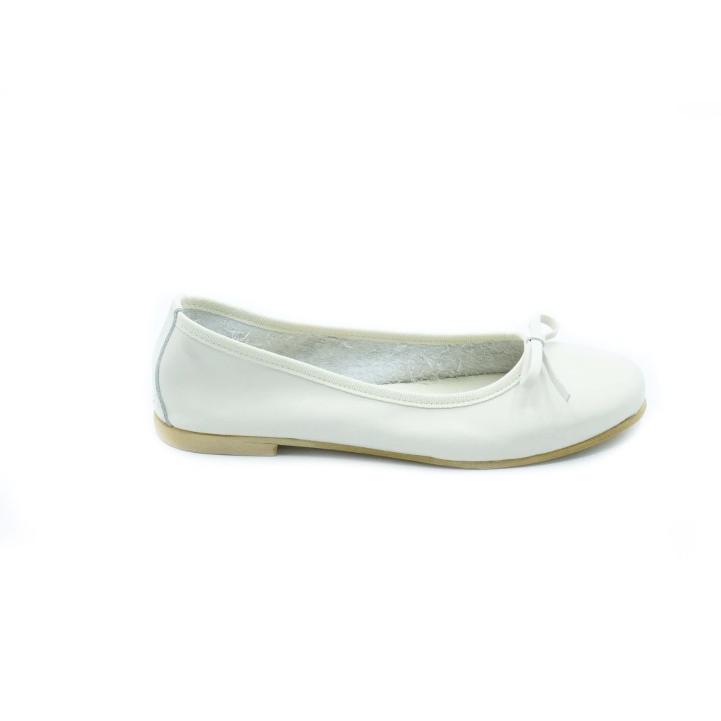Lea Gu ballerina in nappa, fiocco frontale, tacco 10mm
