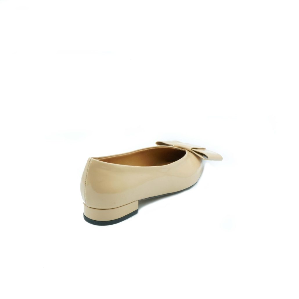 Lea Gu Ballerina In Vernice, Fiocco Frontale, Tacco 10mm