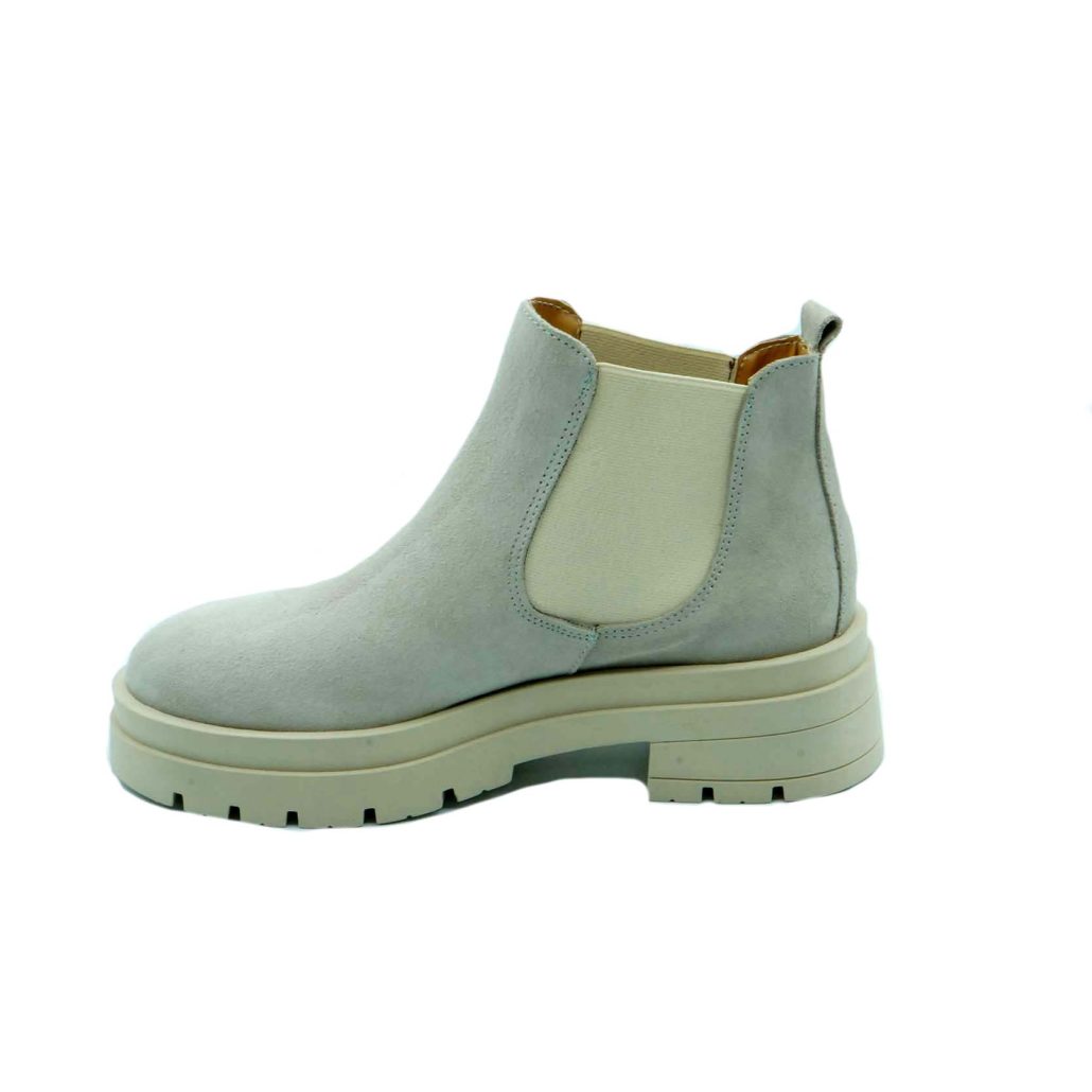 Lea Gu Biker In Camoscio, Elastici Laterali, Occhiello Posteriore, Fondo Gomma 40mm