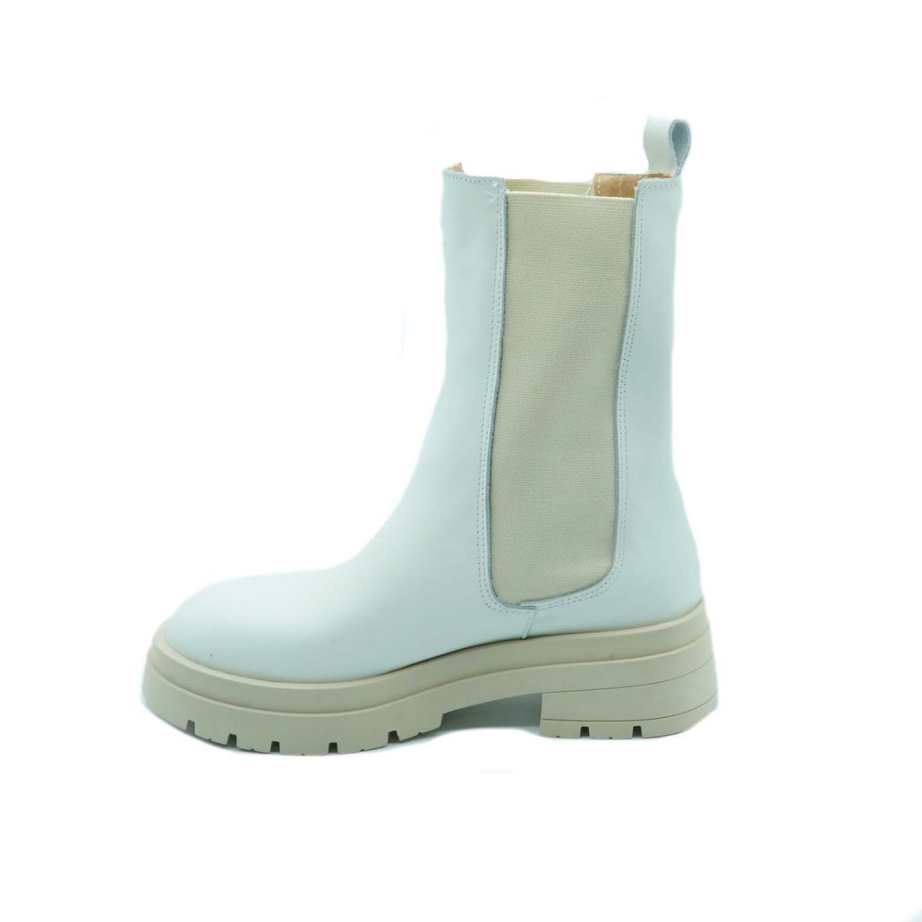 Lea Gu Biker In Nappa, Elastici Laterali, Occhiello Posteriore, Fondo Gomma 40mm