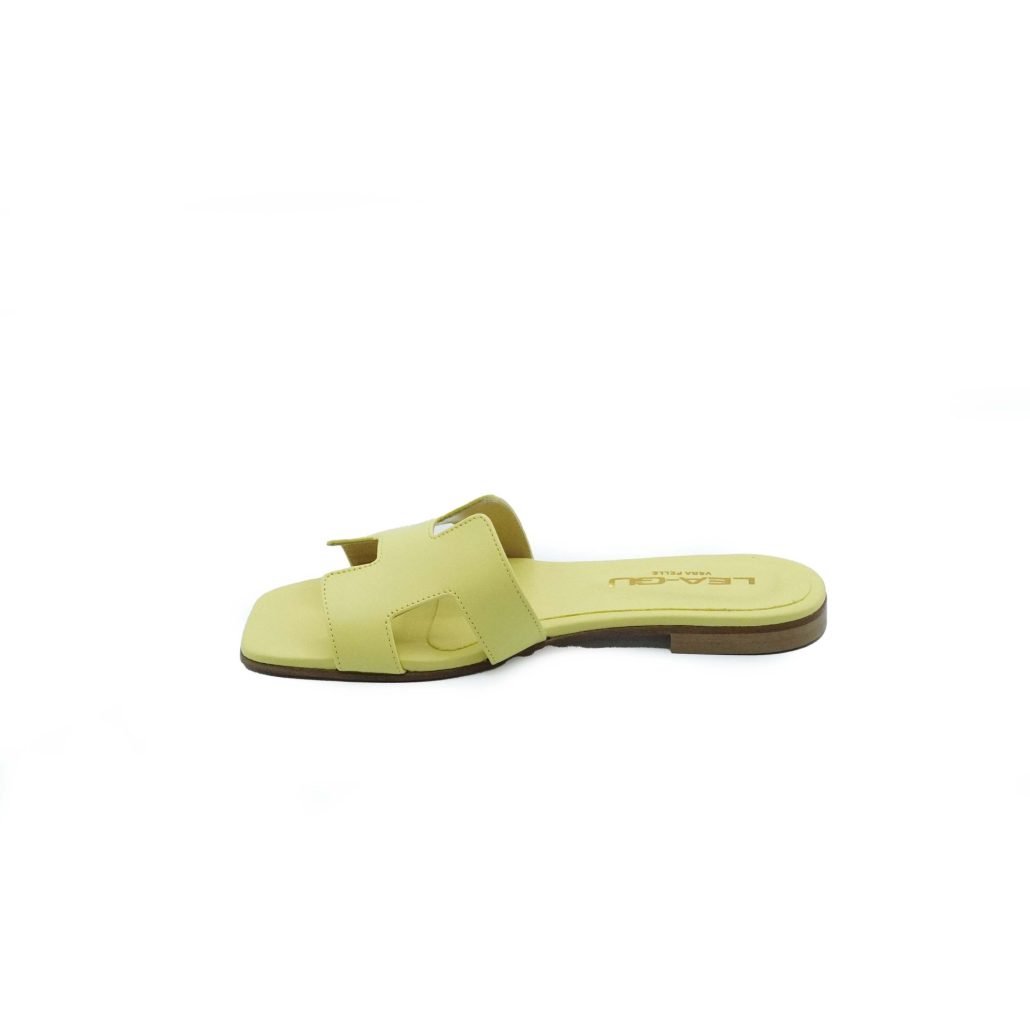 Lea Gu Ciabattina In Nappa, Fascia Frontale, Punta Quadrata, Tacco 10mm