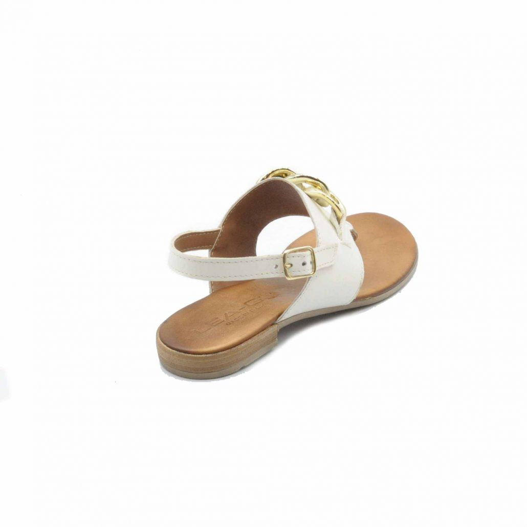 Lea Gu Infradito In Nappa, Accessorio Frontale, Cinturino In Caviglia, Tacco 15 Mm