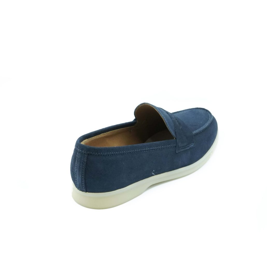 Lea Gu Mocassino In Camoscio, Bocca Di Leone Frontale, Fondo Gomma 20mm