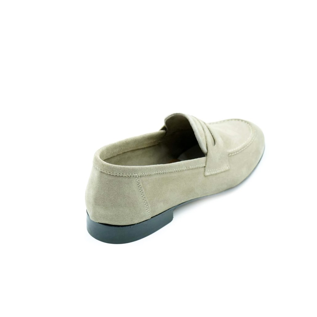 Lea Gu Mocassino In Camoscio, Bocca Di Leone Frontale, Tacco 20mm