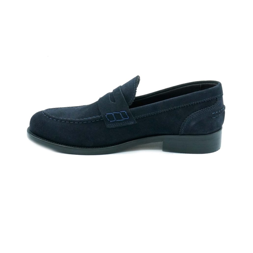 Lea Gu Mocassino In Camoscio, Bocca Di Leone Frontale, Tacco 25mm