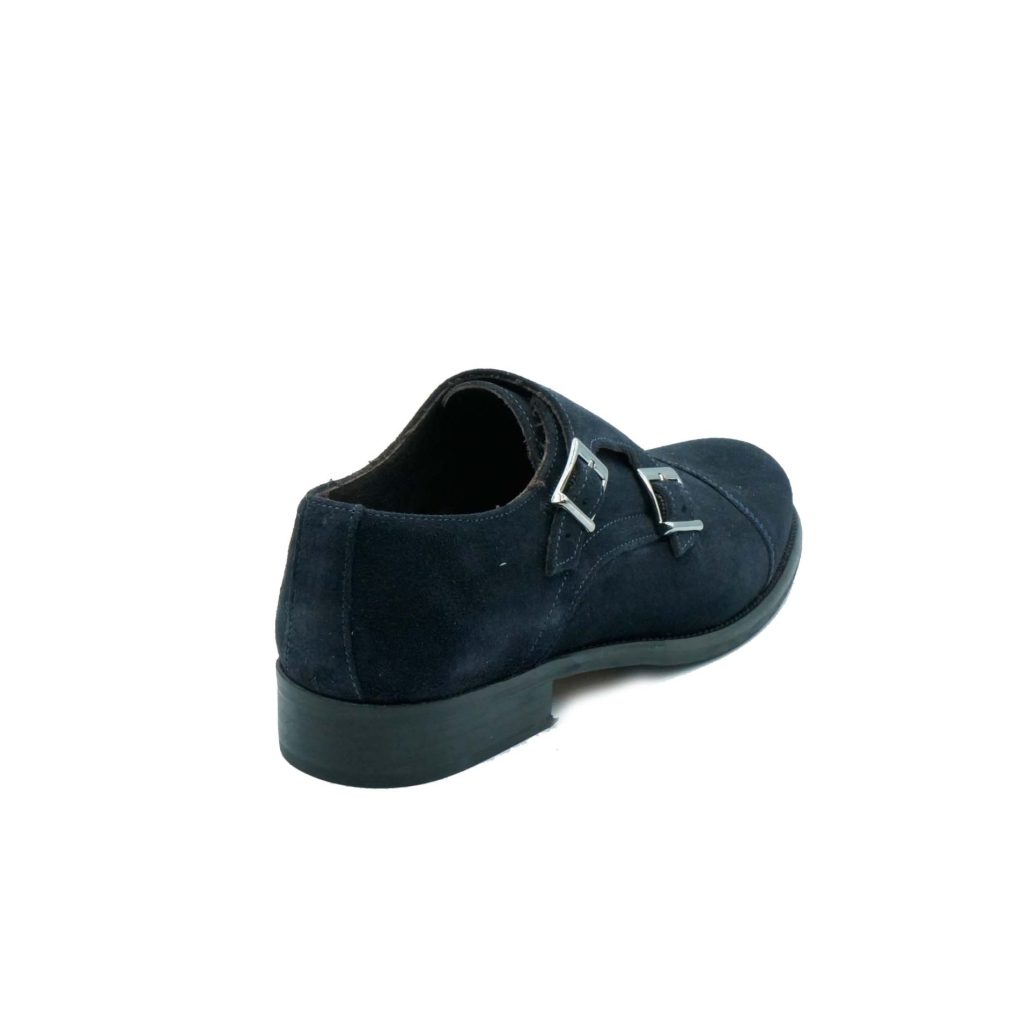 Lea Gu Mocassino In Camoscio, Doppia Fibbia Frontale, Tacco 25mm