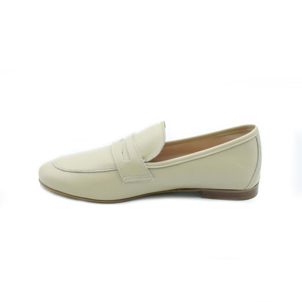 Lea Gu Mocassino In Nappa, Bocca Di Leone Frontale, Tacco 10mm