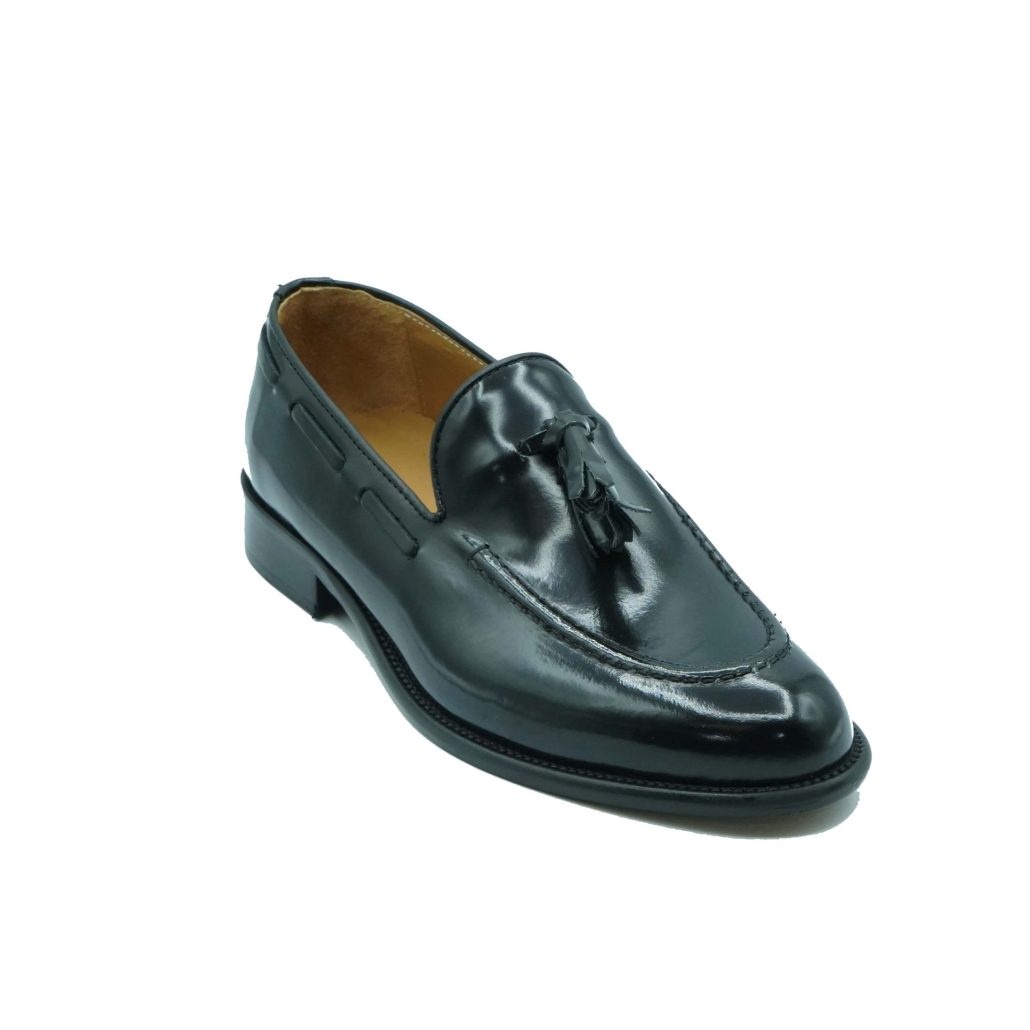 Lea Gu Mocassino In Vitello Abrasivato, Nappine Frontali, Tacco 25mm