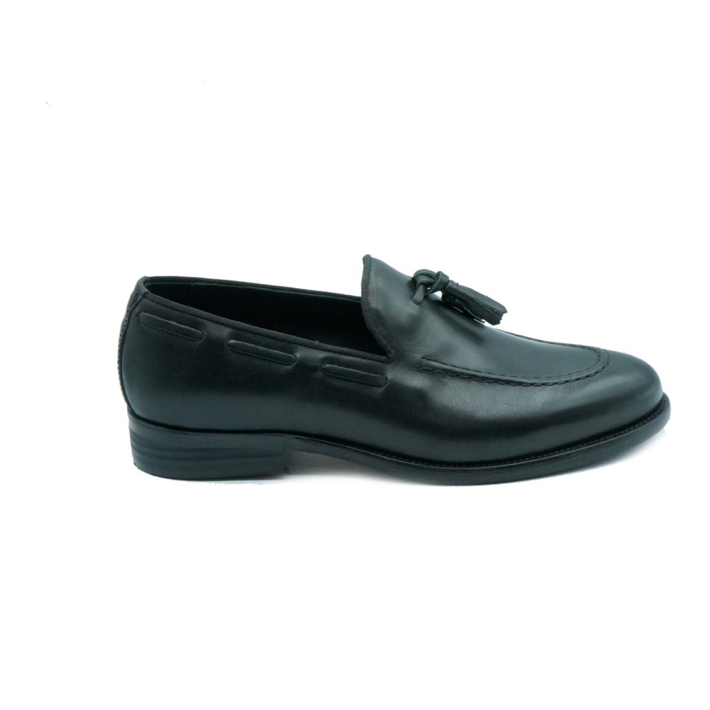 Lea Gu Mocassino In Vitello, Nappine Frontali, Tacco 25mm