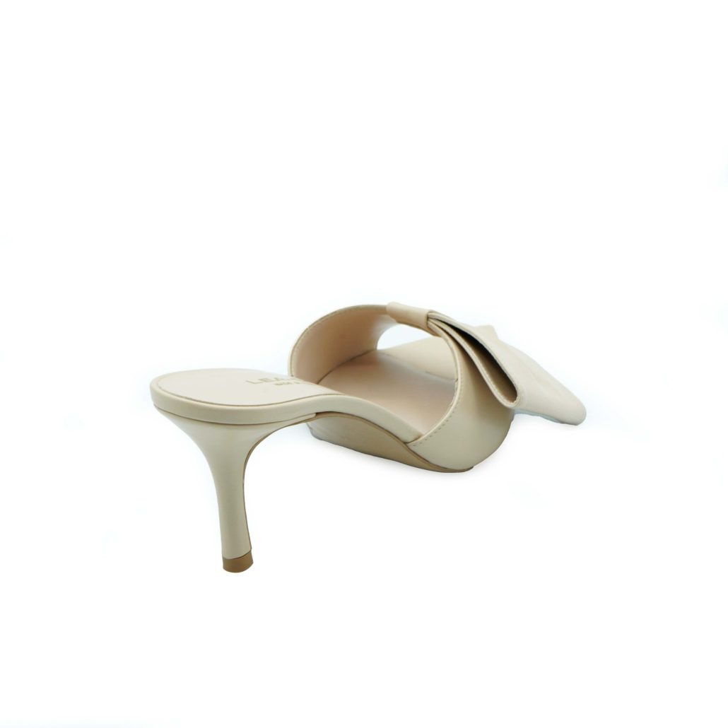 Lea Gu Sandalo Con Tacco In Nappa, Fascia E Fiocco Frontale, Tacco 60mm