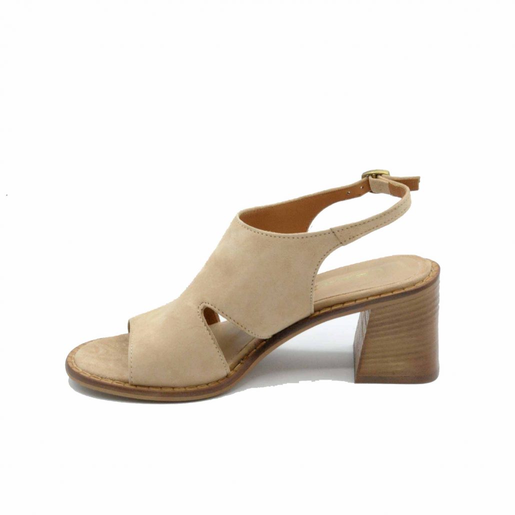 Lea Gu Sandalo In Camoscio, Spuntato, Cinturino Alla Caviglia, Tacco 70 Mm