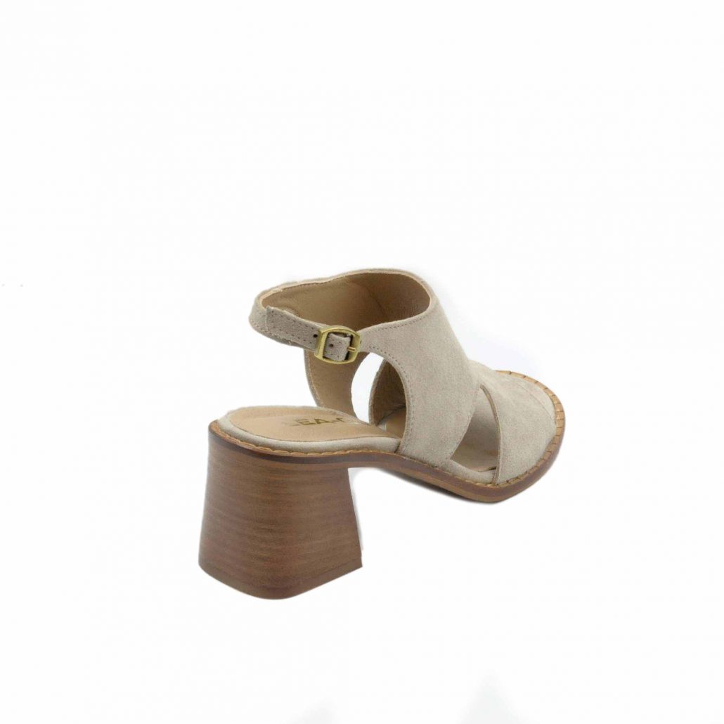 Lea Gu Sandalo In Camoscio, Spuntato, Cinturino Alla Caviglia, Tacco 70 Mm