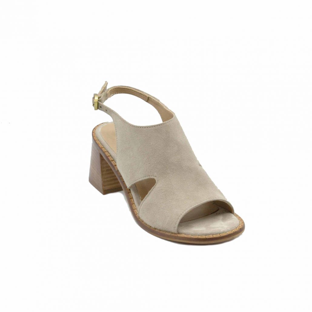 Lea Gu Sandalo In Camoscio, Spuntato, Cinturino Alla Caviglia, Tacco 70 Mm