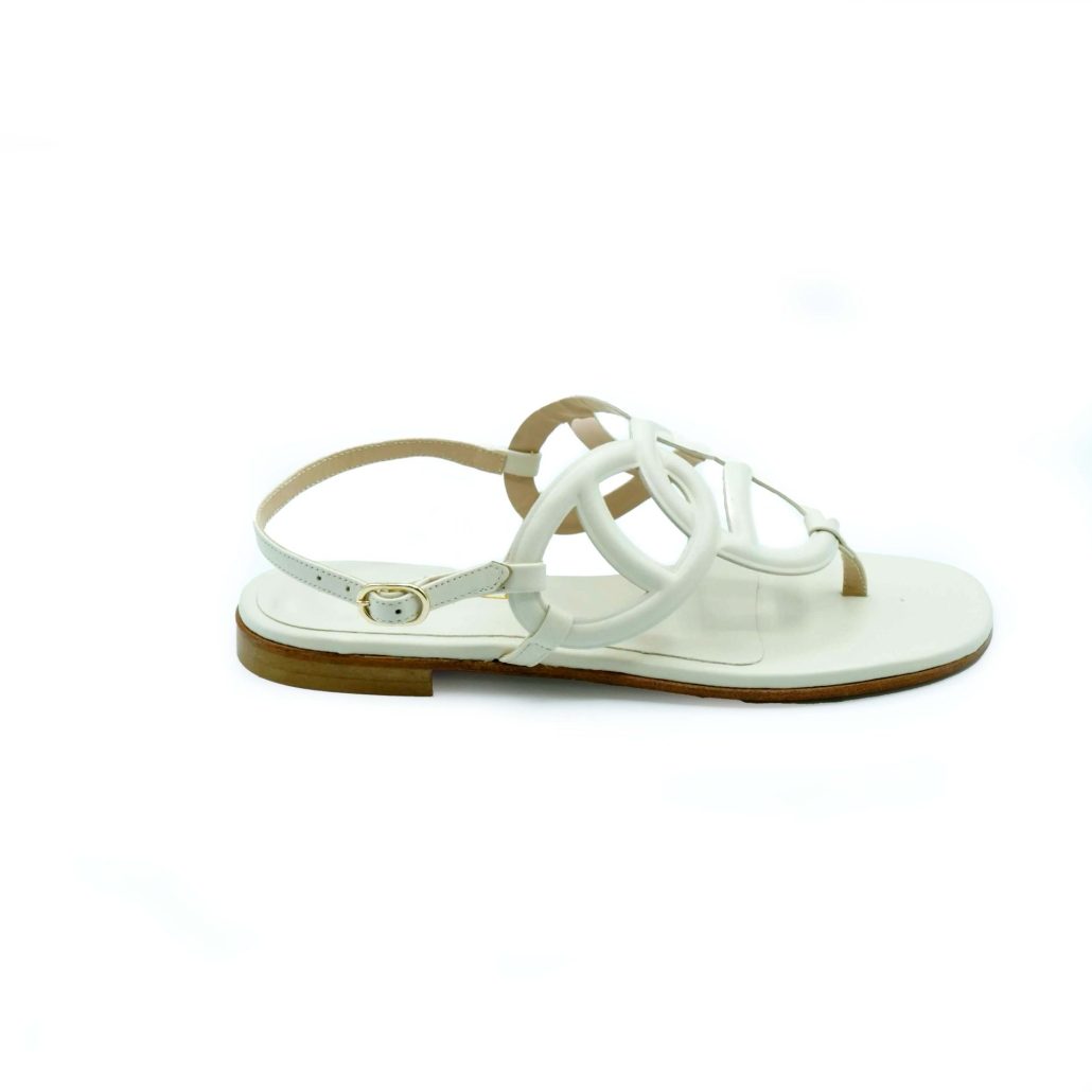 Lea Gu Sandalo In Nappa, Cinturino Posteriore, Tacco 10mm