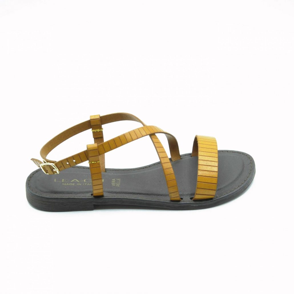 Lea Gu Sandalo In Nappa, Fascia Frontale, Tacco 15 Mm