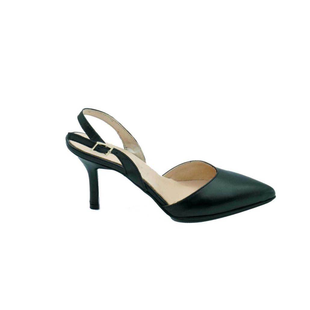 Lea Gu scarpa con tacco in nappa, chiusura posteriore, tacco 65mm