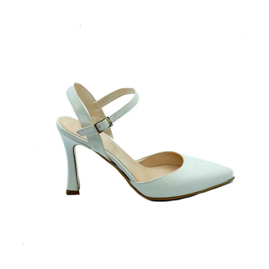 Lea Gu scarpa con tacco in nappa, chiusura sul collo del piede, tacco 90 mm