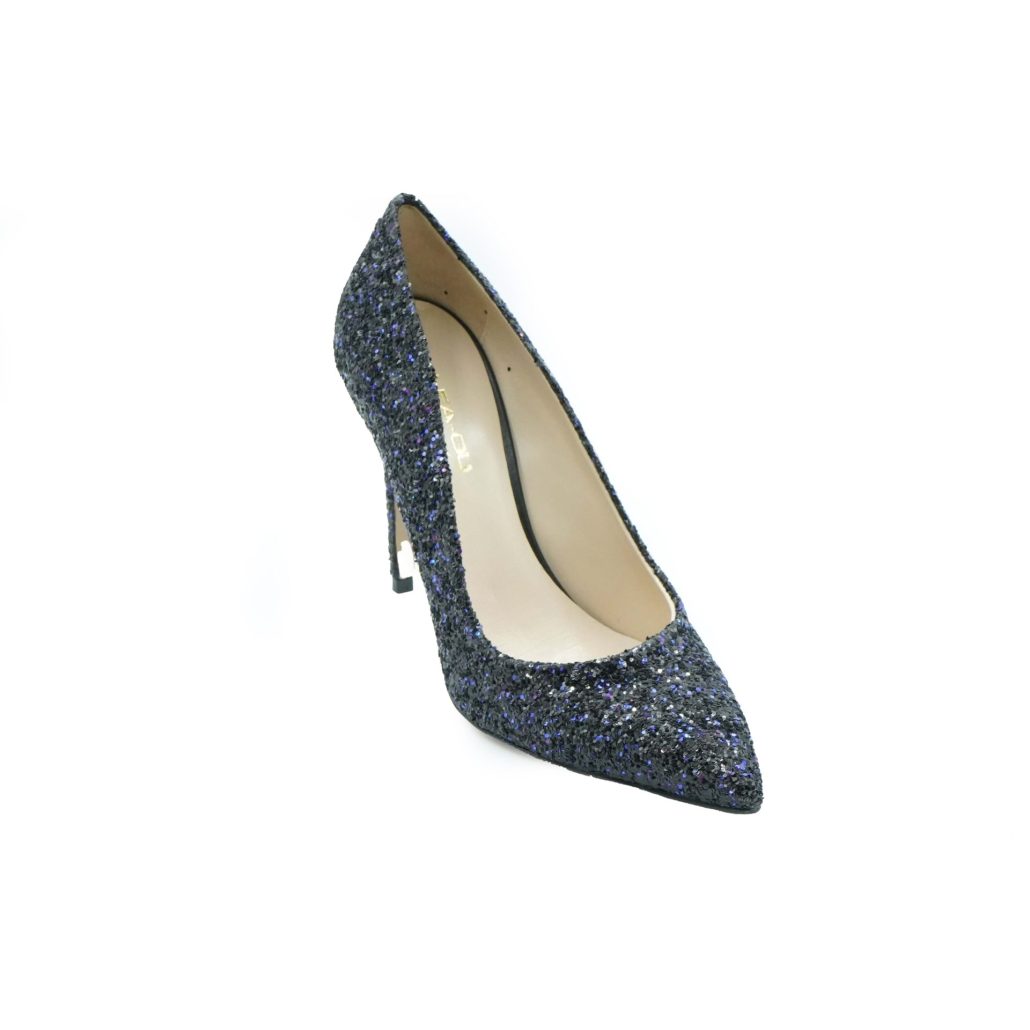 Lea Gu Scarpa Con Tacco In Nappa Glitter, Tacco 100mm
