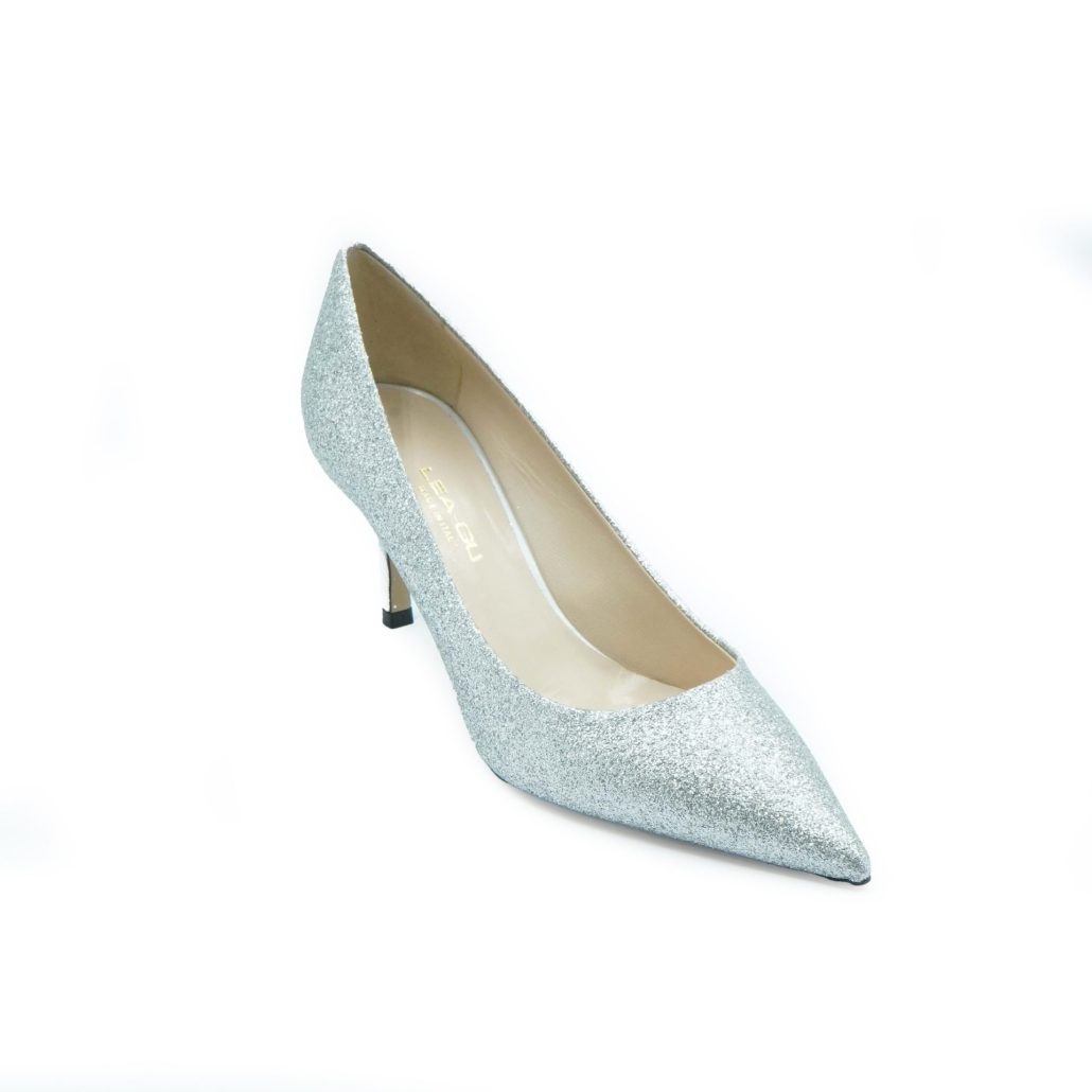 Lea Gu Scarpa Con Tacco In Nappa Glitter, Tacco 65mm
