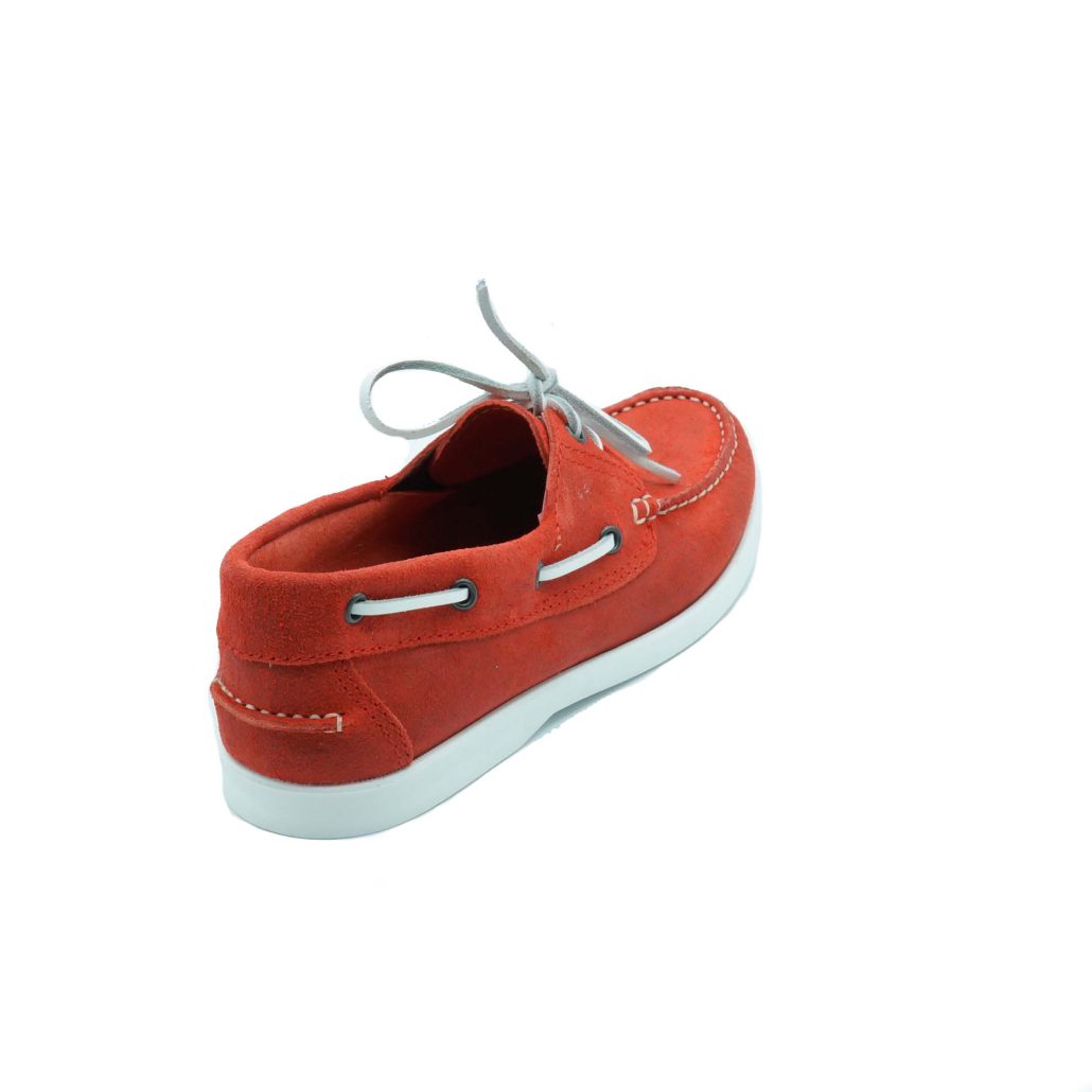 Lea Gu Scarpa Da Barca In Nappa, Allacciatura Frontale, Fondo Gomma 15mm
