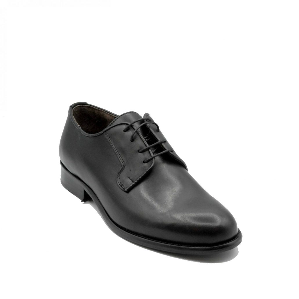 Lea Gu Scarpa In Nappa, Allacciatura Frontale, Tacco 25 Mm